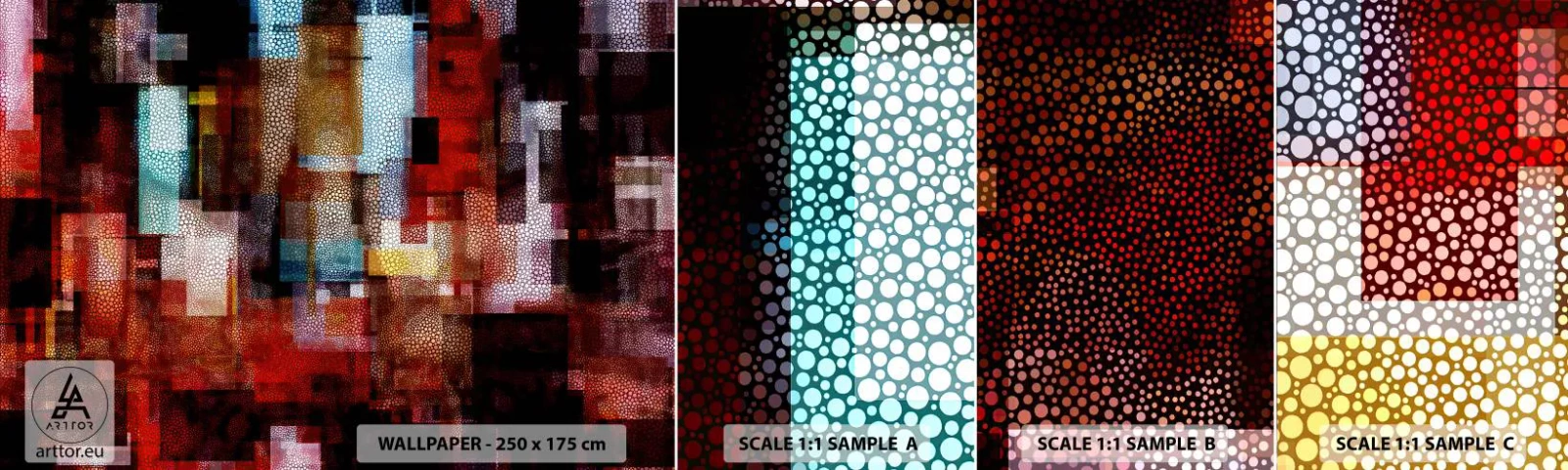 Fototapetenmuster Standard Eco - Verwirrung mit Verwirrung - Abstraktion, Stück, Malerei - 100x30 cm