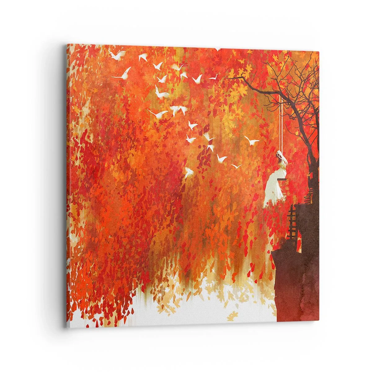 Bild auf Leinwand - Leinwandbild - Wird er mit ihnen fliegen? - 70x70 cm