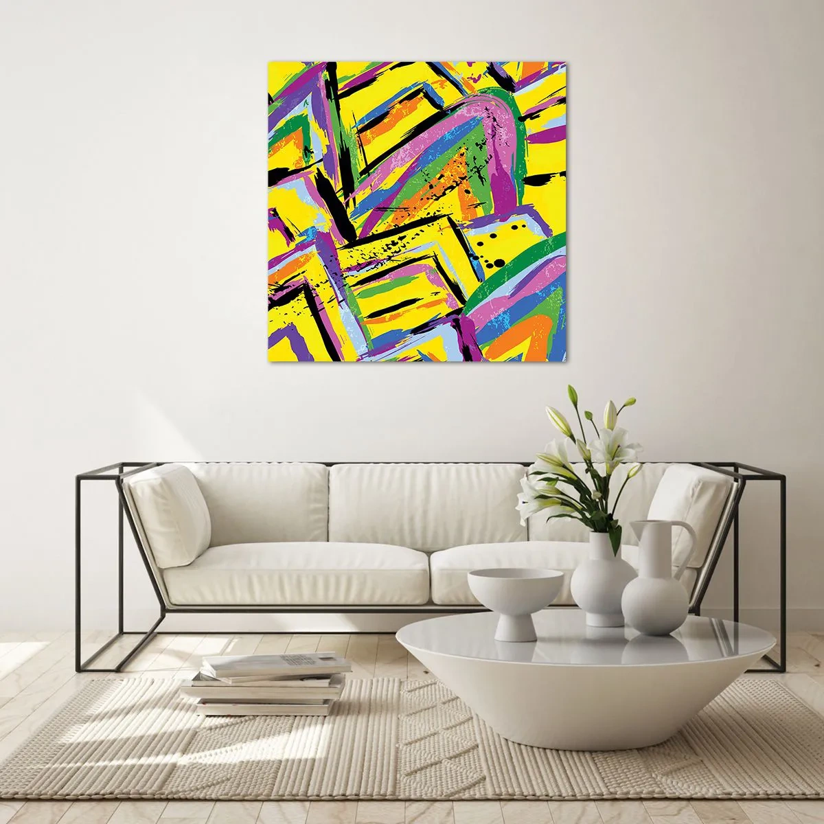 Glasbild - Bild auf glas - Bis sie vor Freude schreit - 40x40 cm