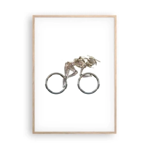 Poster in einem Rahmen aus heller Eiche - Eine tolle Maschine - 70x100 cm