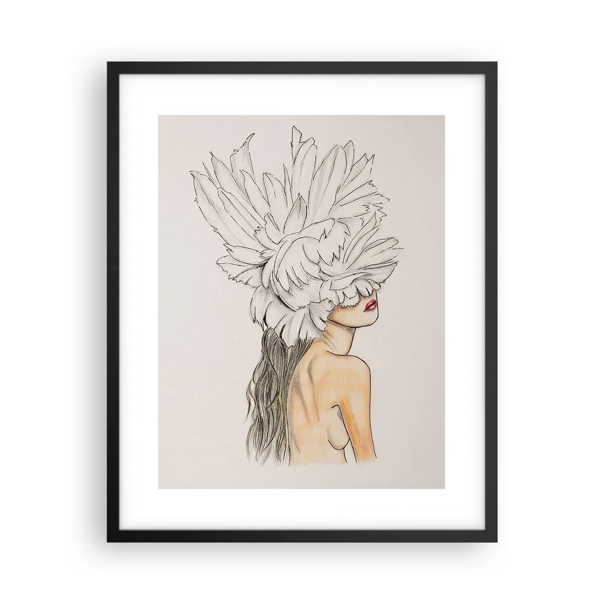 Poster in einem schwarzem Rahmen - Gekrönte Schönheit - 40x50 cm