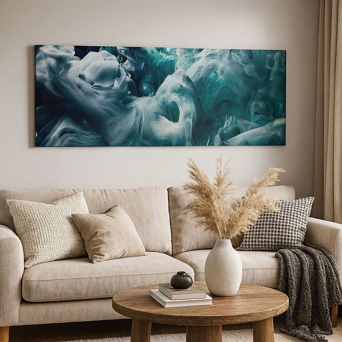 Bild auf Leinwand - Leinwandbild - Farbbewegung - 100x40 cm