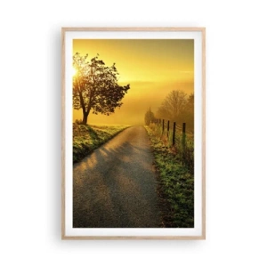 Poster in einem Rahmen aus heller Eiche - Honig-Nachmittag - 61x91 cm