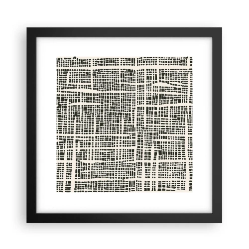 Poster in einem schwarzem Rahmen - Gewebte Komposition - 30x30 cm