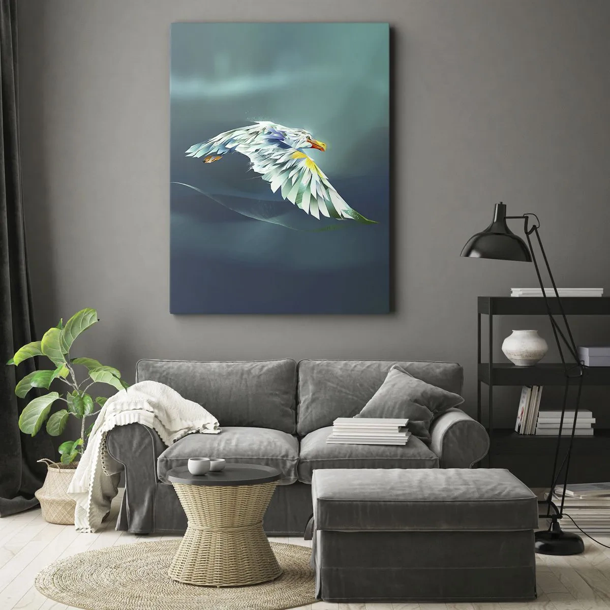 Bild auf Leinwand - Leinwandbild - Der Adler deiner Flüge ist die Kraft - 45x80 cm