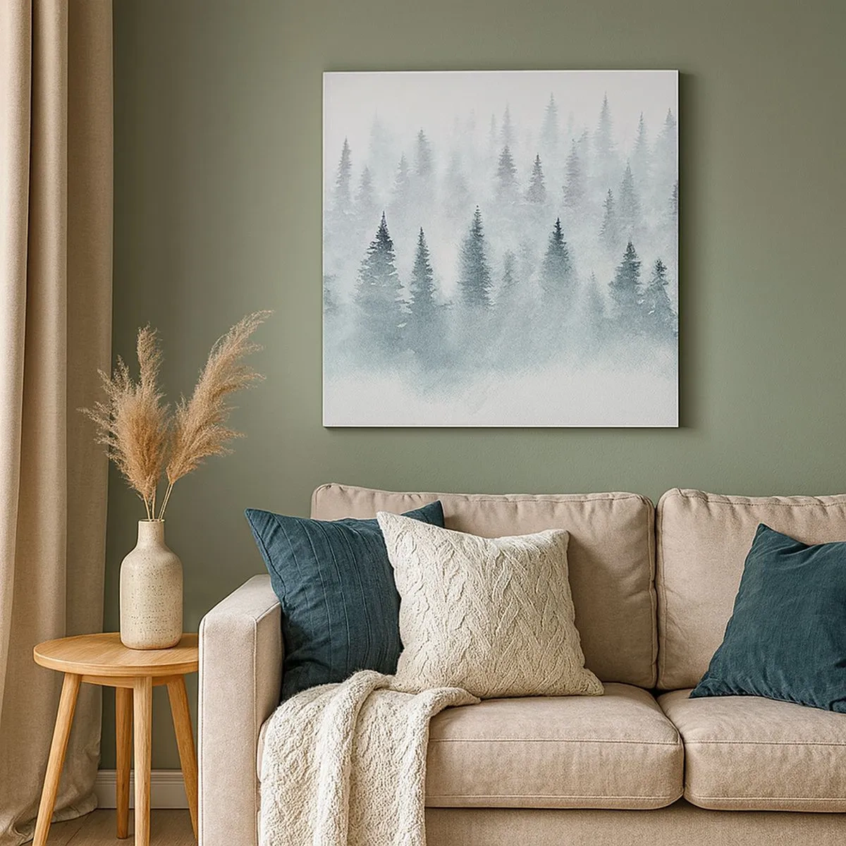 Bild auf Leinwand - Leinwandbild - In Nebel gehüllt - 30x30 cm