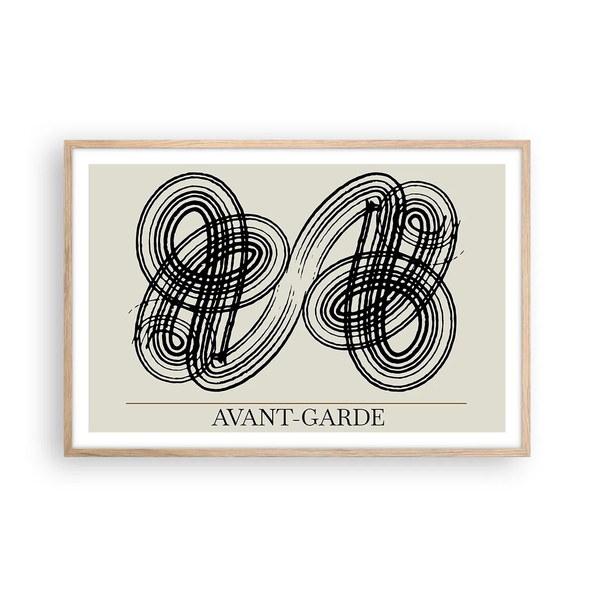 Poster in einem Rahmen aus heller Eiche - Es kam spontan heraus - 91x61 cm