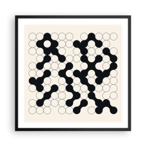 Poster in einem schwarzem Rahmen - Chinesisches Spiel – Variation - 60x60 cm