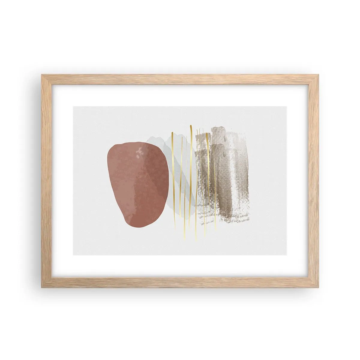 Poster in einem Rahmen aus heller Eiche - Abstrakte Kolonnade - 40x30 cm