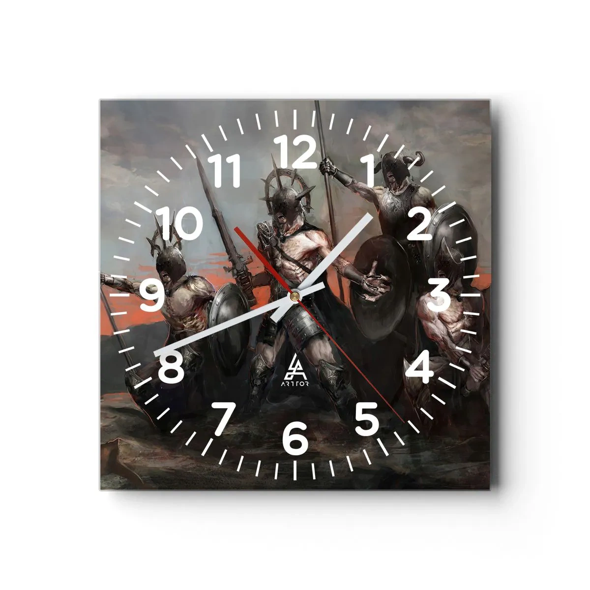 Wanduhr - Glasuhr - Mit oder auf einem Schild - 30x30 cm