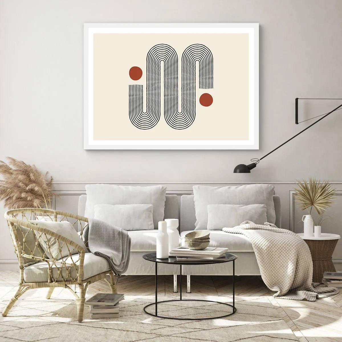 Poster in einem weißen Rahmen - Vom Anfang bis zum Ende - 100x70 cm