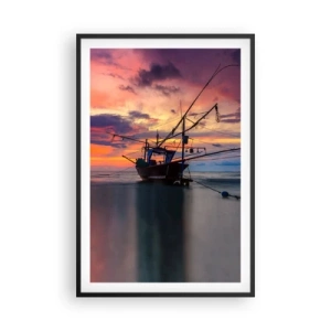 Poster in einem schwarzem Rahmen - Exotischer Abend - 61x91 cm