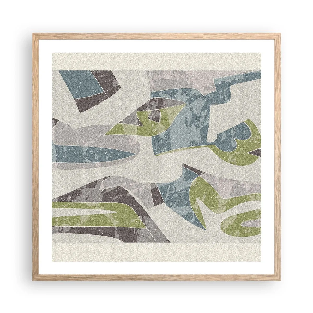 Poster in einem Rahmen aus heller Eiche - Komposition hinter dem Glas - 60x60 cm