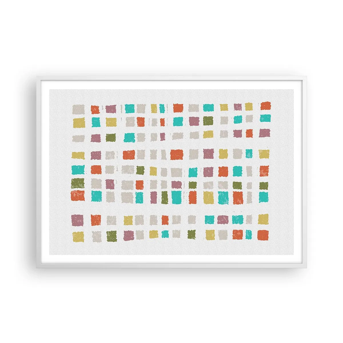 Poster in einem weißen Rahmen - Unbekanntes Spiel - 100x70 cm