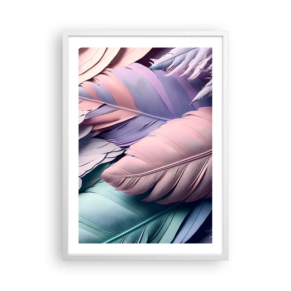 Poster in einem weißen Rahmen - Vogel-Chic - 50x70 cm