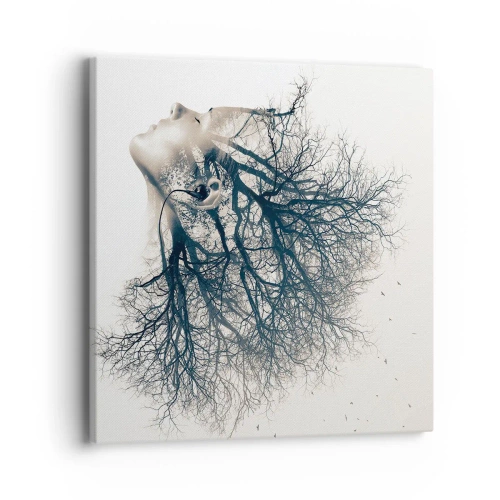 Bild auf Leinwand - Leinwandbild - Dem Rauschen der Bäume lauschen - 40x40 cm