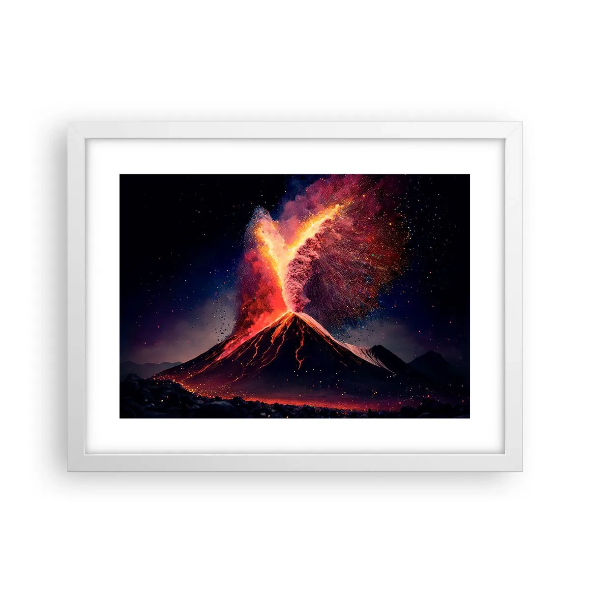 Poster in einem weißen Rahmen - Schönheit und Horror - 40x30 cm