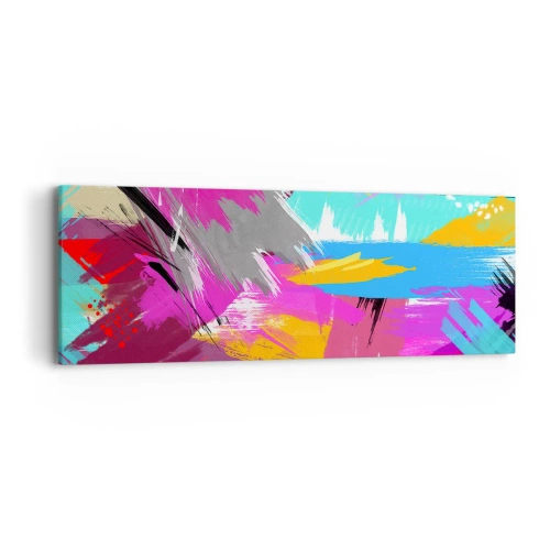 Bild auf Leinwand - Leinwandbild - Und nochmal und nochmal und nochmal wieder - 90x30 cm