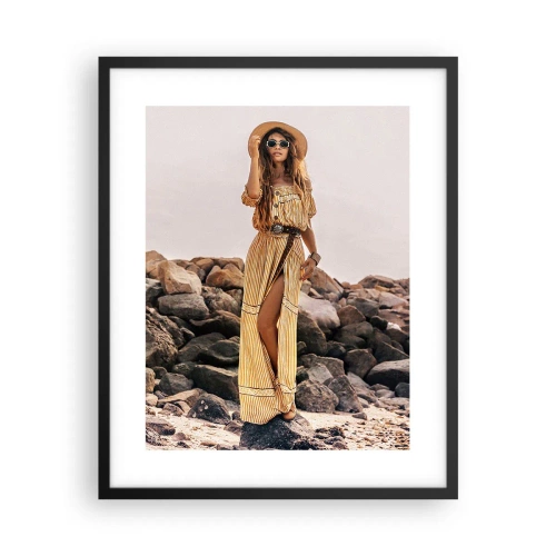 Poster in einem schwarzem Rahmen - Die Magie der Steine - 40x50 cm