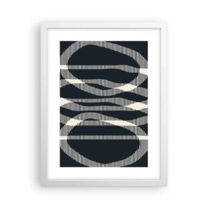 Poster in einem weißen Rahmen - Ein Versuch, die Dunkelheit zu durchbrechen - 30x40 cm