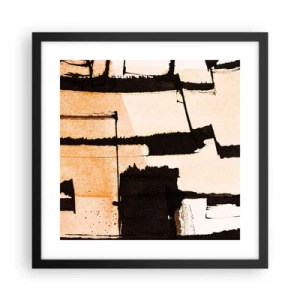 Poster in einem schwarzem Rahmen - Also doch Ordnung - 40x40 cm