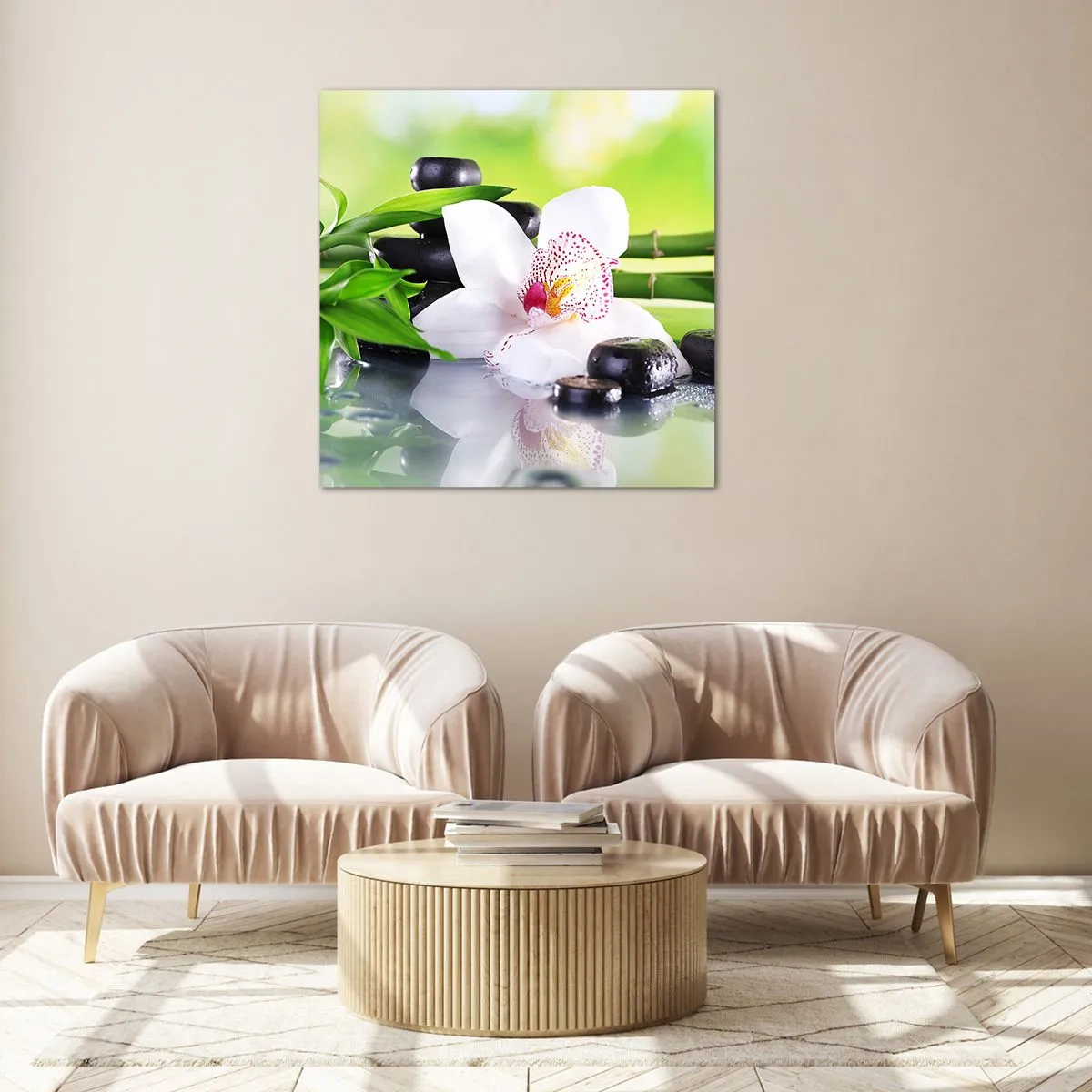 Glasbild - Bild auf glas - Kühle Frische - 40x40 cm