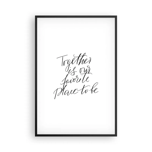 Poster in einem schwarzem Rahmen - Fühlst du das auch? - 61x91 cm