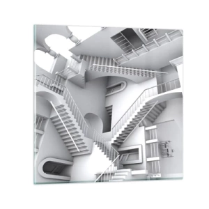 Glasbild - Bild auf glas - Die Paradoxien des Weltraums - 70x70 cm