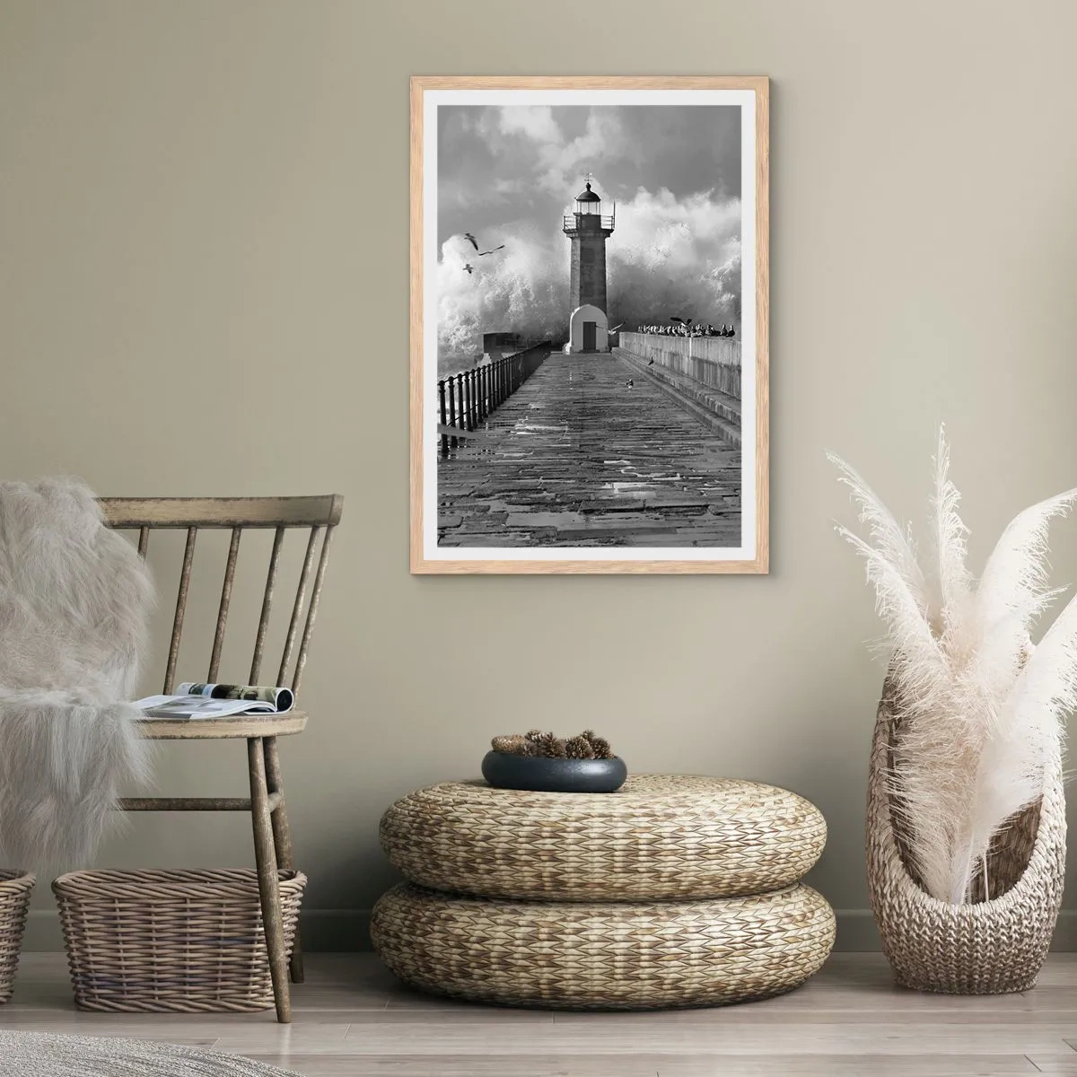 Poster in einem Rahmen aus heller Eiche - Furchtlos - 30x40 cm