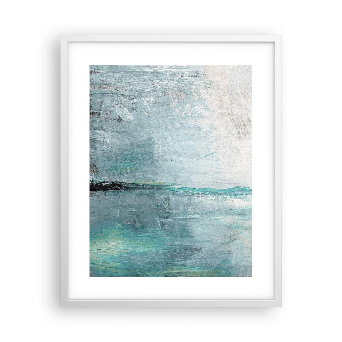 Poster in einem weißen Rahmen - Horizontal in Blau - 40x50 cm