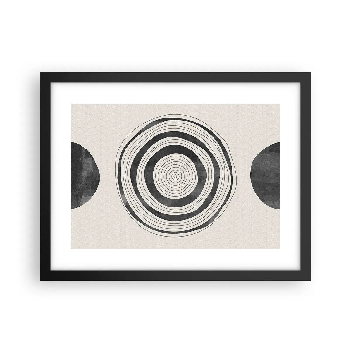 Poster in einem schwarzem Rahmen - Wichtig ist, was dazwischen liegt - 40x30 cm