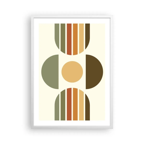 Poster in einem weißen Rahmen - In Erdtönen - 50x70 cm
