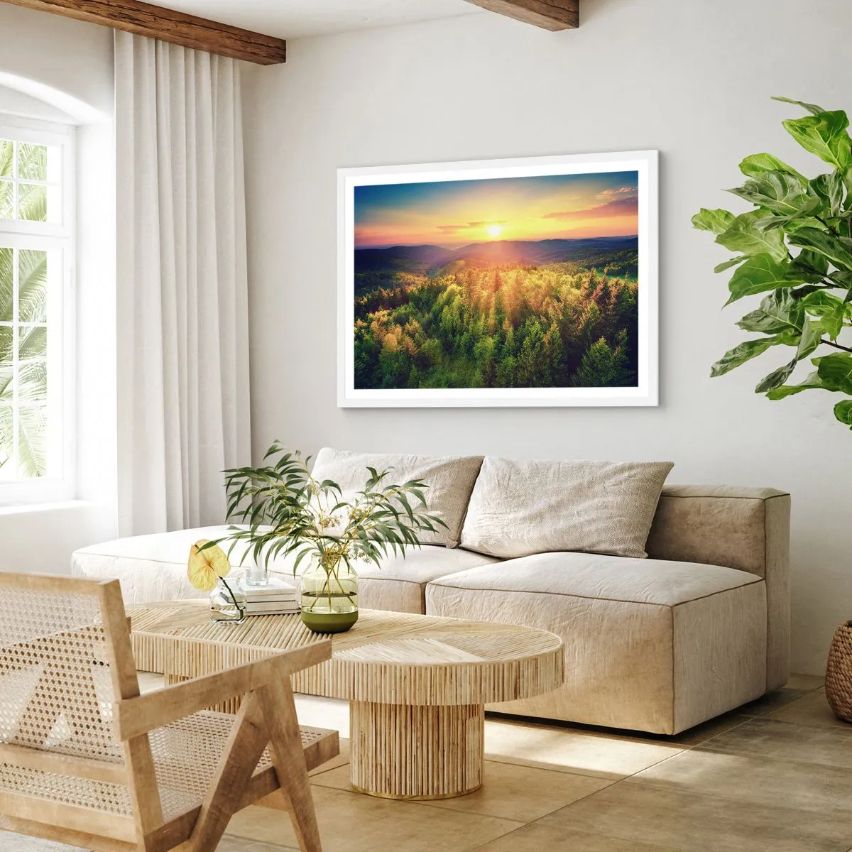 Poster in einem weißen Rahmen - Scheitelpunkte und Spitzen - 40x30 cm