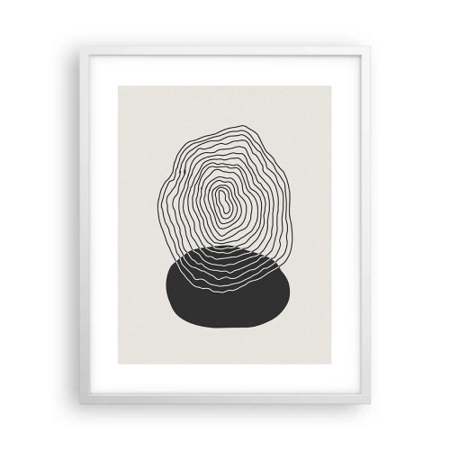 Poster in einem weißen Rahmen - Dauer und Schwingung - 40x50 cm