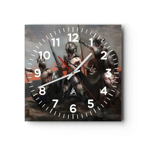 Wanduhr - Glasuhr - Mit oder auf einem Schild - 30x30 cm