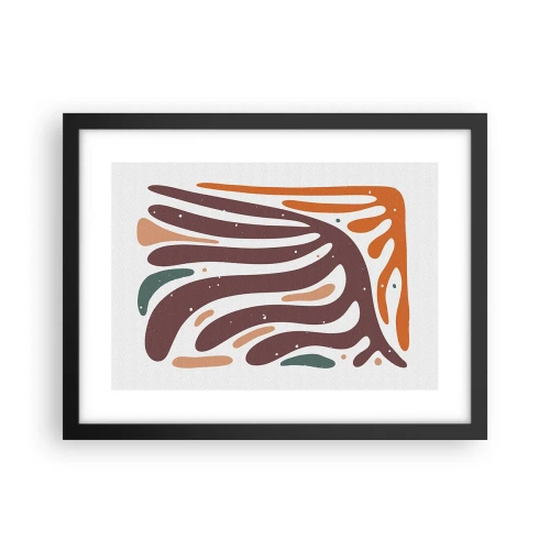 Poster in einem schwarzem Rahmen - Strahlende organische Komposition - 40x30 cm