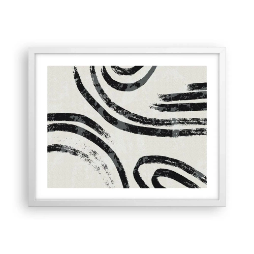 Poster in einem weißen Rahmen - Bei Hälfte angehalten - 50x40 cm