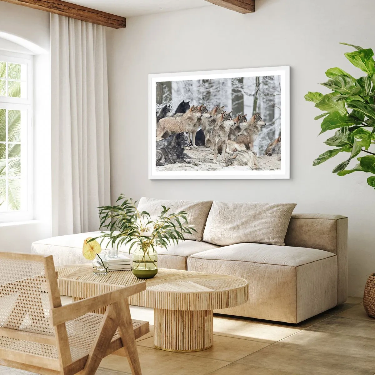 Poster in einem weißen Rahmen - Familie und Freunde - 40x30 cm