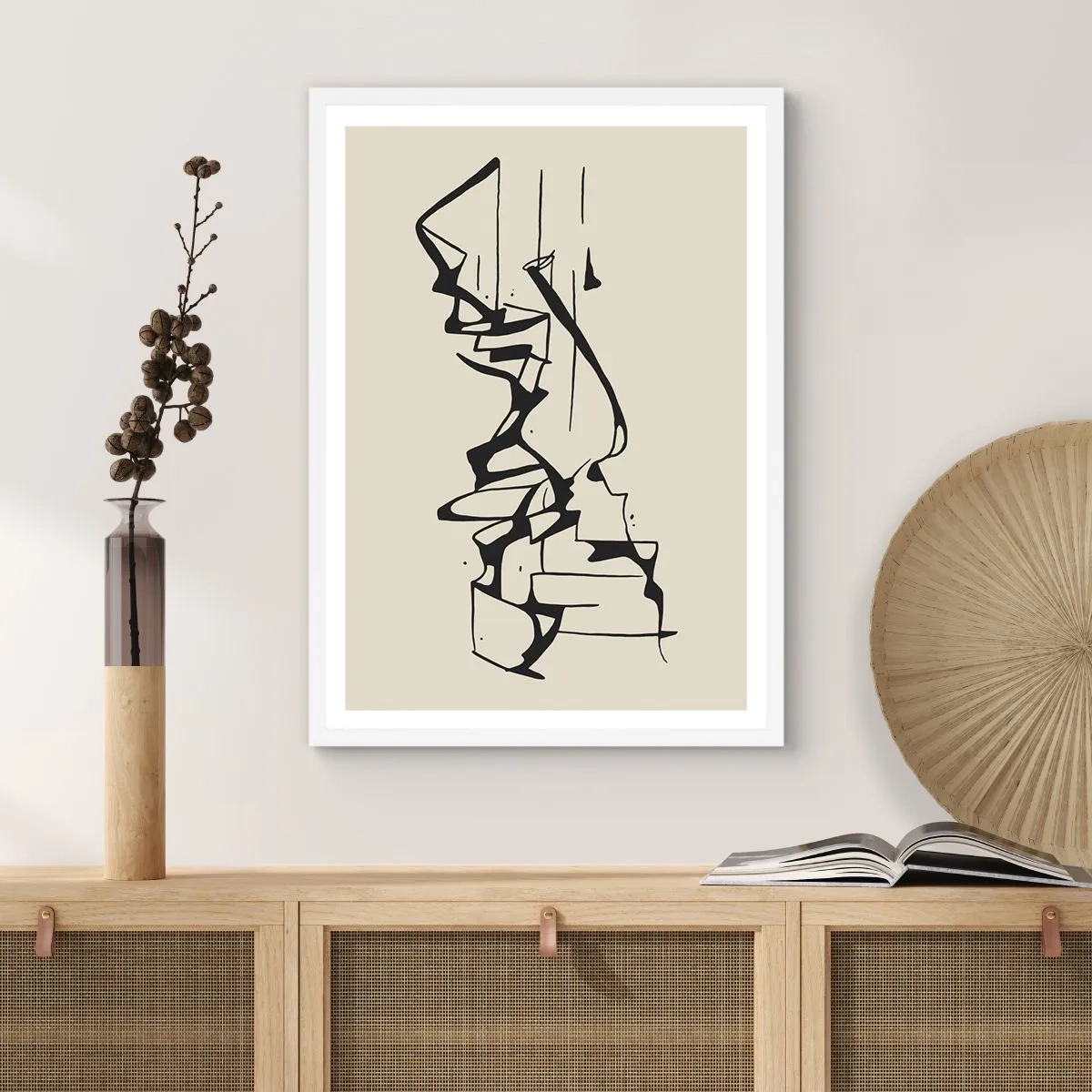 Poster in einem weißen Rahmen - Vielleicht eine Landschaft - 30x40 cm