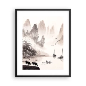 Poster in einem schwarzem Rahmen - Der exotische Alltag des Ostens - 40x50 cm