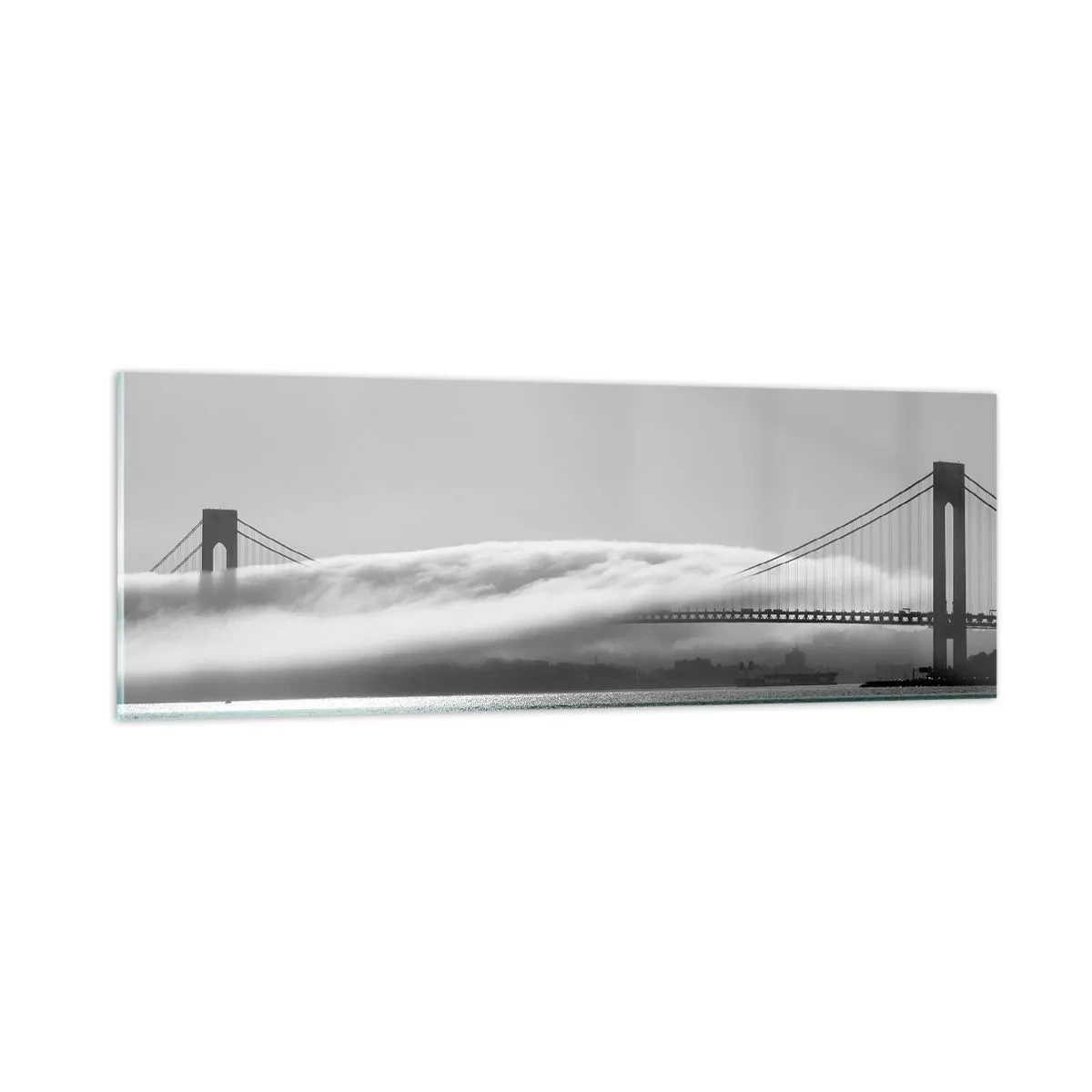 Glasbild - Bild auf glas - Segeln durch das Goldene Tor - 90x30 cm