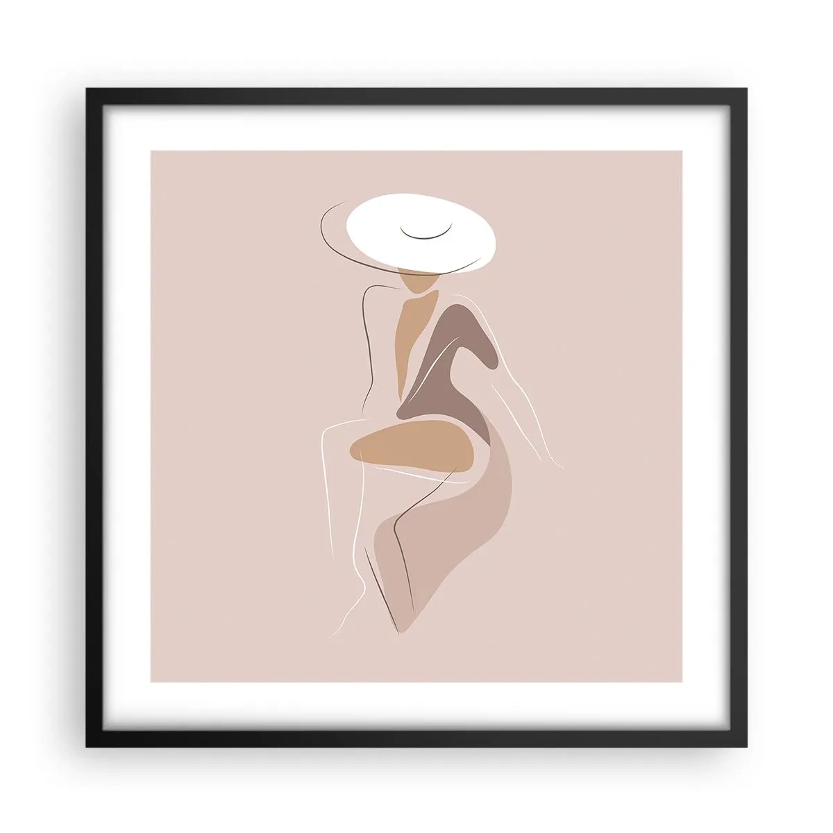 Poster in einem schwarzem Rahmen - Eine Dame sein - 50x50 cm