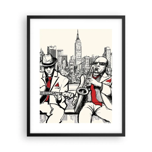 Poster in einem schwarzem Rahmen - New Yorker Improvisation - 40x50 cm