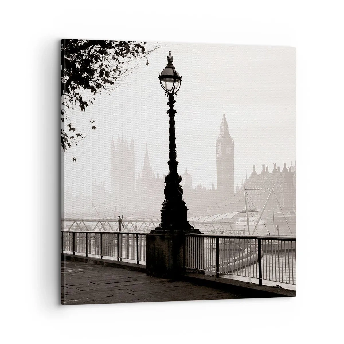 Bild auf Leinwand - Leinwandbild - Londoner Morgen - 60x60 cm