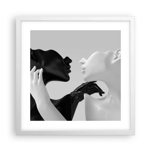 Poster in einem weißen Rahmen - Anziehung - Begierde - 40x40 cm