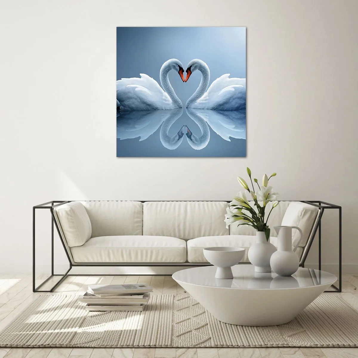 Glasbild - Bild auf glas - Zeit für die Liebe - 60x60 cm