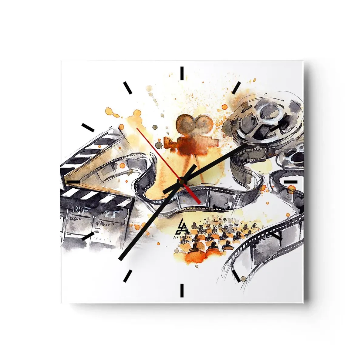 Wanduhr - Glasuhr - Im Land der Träume - 40x40 cm