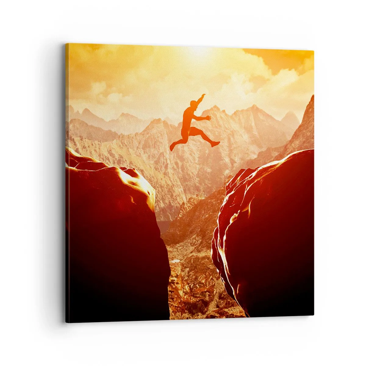 Bild auf Leinwand - Leinwandbild - Grenzen überschreiten - 70x70 cm