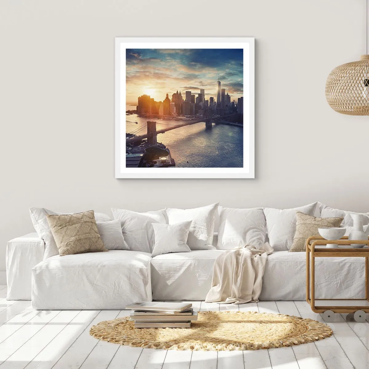 Poster in einem weißen Rahmen - Westliches Kulturdenkmal - 60x60 cm