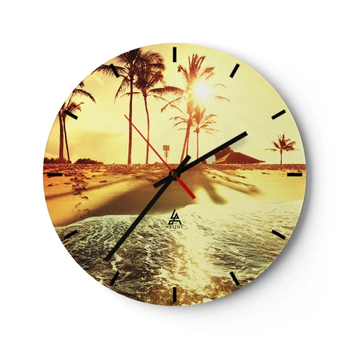 Wanduhr - Glasuhr - Kalifornien am Nachmittag - 40x40 cm